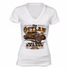 XtraFly Apparel Women's Outlaw Hotrod Car Truck Garage V-neck Short Sleeve T-shirt