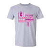 XtraFly Apparel Men's Courage Fight Hope Breast Cancer Ribbon Crewneck Short Sleeve T-shirt