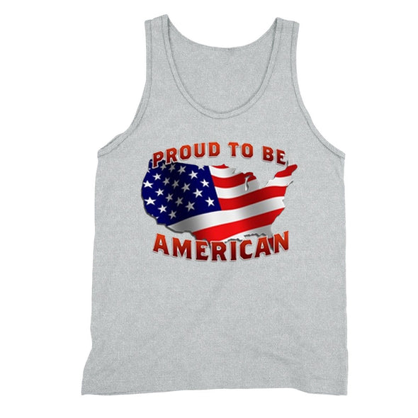XtraFly Apparel Men's USA Map Proud to be American Pride Tank-Top