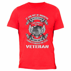 XtraFly Apparel Men's Veteran Blood Sweat Tears Military Pow Mia Crewneck Short Sleeve T-shirt