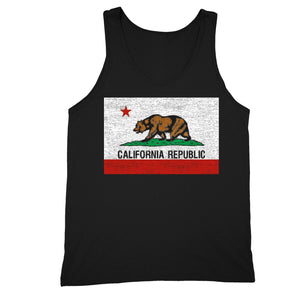 XtraFly Apparel Men's Republic Bear Flag CA California Pride Tank-Top