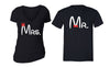 XtraFly Apparel Mr Mrs Red Bow Valentine's Matching Couples Short Sleeve T-shirt