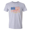 XtraFly Apparel Men's Wavy Flag USA American Pride Crewneck Short Sleeve T-shirt