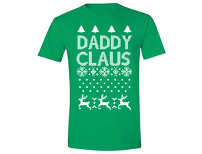 XtraFly Apparel Men's DaddyClaus Santa Ugly Christmas Crewneck Short Sleeve T-shirt