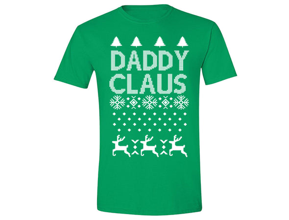 XtraFly Apparel Men's DaddyClaus Santa Ugly Christmas Crewneck Short Sleeve T-shirt