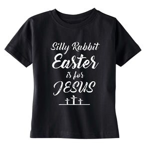 XtraFly Apparel Boys Silly Rabbit Jesus Cross Easter Crewneck Short Sleeve T-shirt