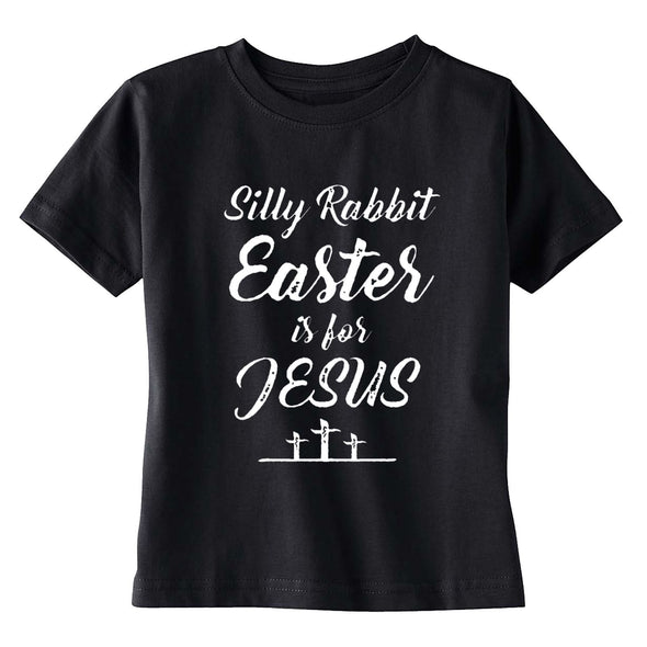 XtraFly Apparel Boys Silly Rabbit Jesus Cross Easter Crewneck Short Sleeve T-shirt