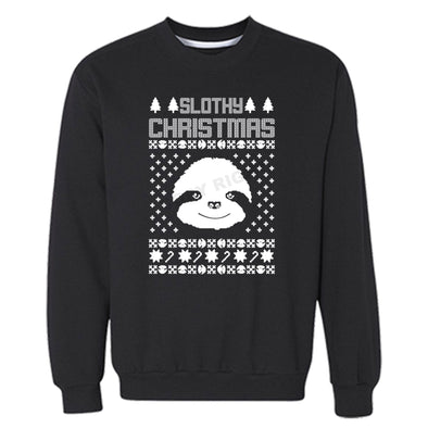 XtraFly Apparel Slothy Xmas Sloth Ugly Christmas Pullover Crewneck-Sweatshirt