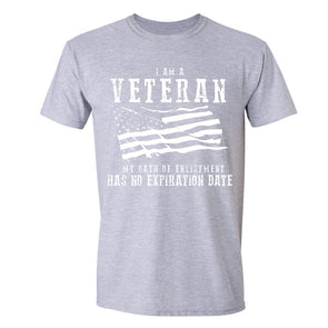 XtraFly Apparel Men's I Am Veteran US Flag Military Pow Mia Crewneck Short Sleeve T-shirt