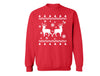 XtraFly Apparel Reindeer Snowflake Ugly Christmas Pullover Crewneck-Sweatshirt