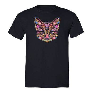 XtraFly Apparel Men's Cat Pussy Cat Pink Tribal Animal Crewneck Short Sleeve T-shirt