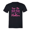 XtraFly Apparel Men's Save Hooters Pink Owl Breast Cancer Ribbon Crewneck Short Sleeve T-shirt