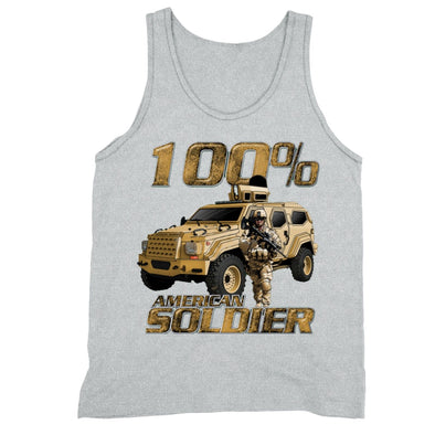 XtraFly Apparel Men's 100% American Soldier Military Pow Mia Tank-Top