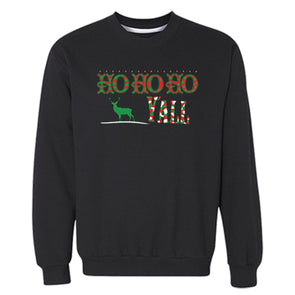 XtraFly Apparel Ho Ho Ho Y'all Reindeer Ugly Christmas Pullover Crewneck-Sweatshirt