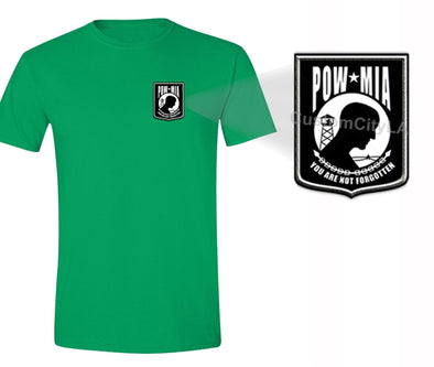 XtraFly Apparel Men's Not Forgotten Pocket Military Pow Mia Crewneck Short Sleeve T-shirt