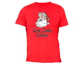 XtraFly Apparel Men's Dear Santa Gimme Ugly Christmas Crewneck Short Sleeve T-shirt