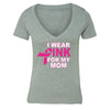 XtraFly Apparel Women's Breast Cancer Awareness V-neck Short Sleeve T-shirt