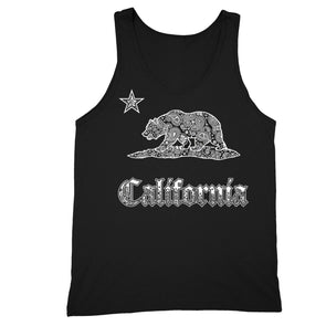 XtraFly Apparel Men's Paisley Bear CA California Pride Tank-Top