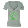 XtraFly Apparel Women's St. Patrick's Day Irish Pride V-neck Short Sleeve T-shirt