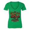 XtraFly Apparel Women's Outlaw Hotrod Car Truck Garage V-neck Short Sleeve T-shirt