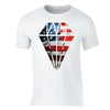 XtraFly Apparel Men's American Flag Distressed 4th of July Crewneck Short Sleeve T-shirt