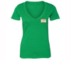 XtraFly Apparel Women's Pocket Guy that Hates Halloween Pumpkin V-neck Short Sleeve T-shirt