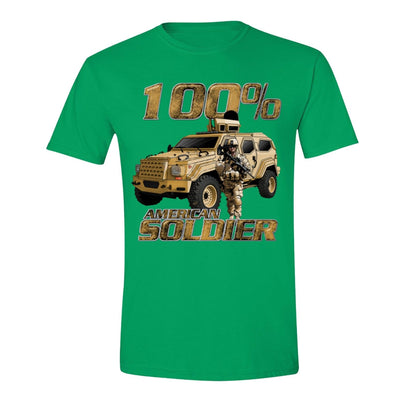 XtraFly Apparel Men's 100% American Soldier Military Pow Mia Crewneck Short Sleeve T-shirt