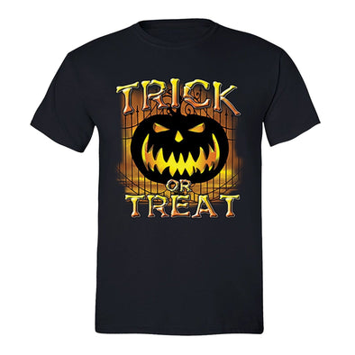XtraFly Apparel Men's Trick or Treat Bones Halloween Pumpkin Crewneck Short Sleeve T-shirt