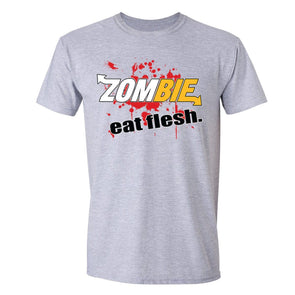XtraFly Apparel Men's Zombie Eat Flesh Novelty Gag Crewneck Short Sleeve T-shirt
