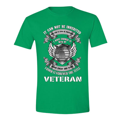 XtraFly Apparel Men's Veteran Blood Sweat Tears Military Pow Mia Crewneck Short Sleeve T-shirt