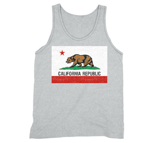 XtraFly Apparel Men's Republic Bear Flag CA California Pride Tank-Top