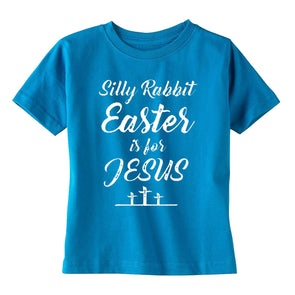 XtraFly Apparel Boys Silly Rabbit Jesus Cross Easter Crewneck Short Sleeve T-shirt