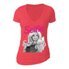XtraFly Apparel Women's Selfie Doll Cellphone Novelty Gag V-neck Short Sleeve T-shirt