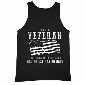 XtraFly Apparel Men's I Am Veteran US Flag Military Pow Mia Tank-Top