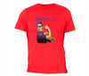XtraFly Apparel Men's Rosie Riveter Fight Breast Cancer Ribbon Crewneck Short Sleeve T-shirt