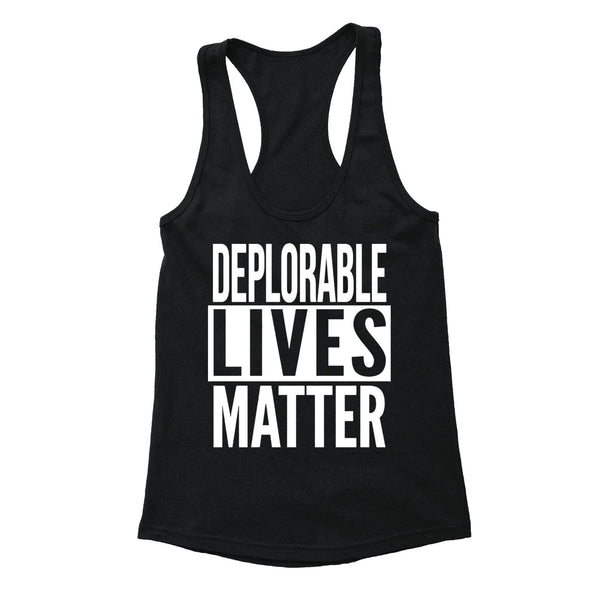 XtraFly Apparel Women's Deplorable Lives Matter America Election Racer-back Tank-Top