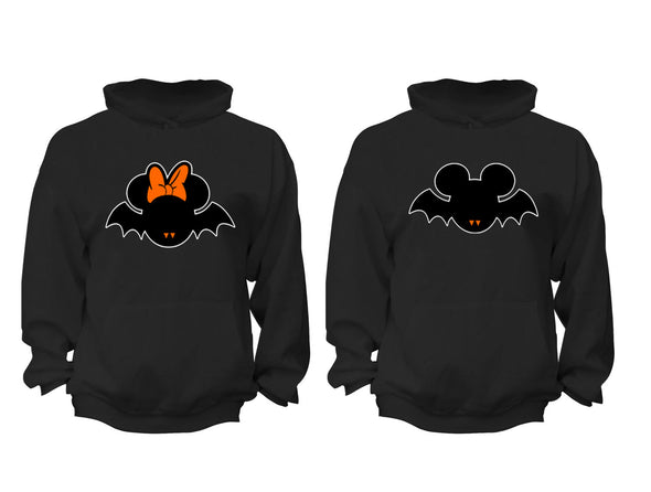 XtraFly Apparel Bat Witch Pumpkin Halloween Hooded-Sweatshirt Pullover Hoodie