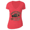 XtraFly Apparel Women's Rusty Nuts Autoshop Car Truck Garage V-neck Short Sleeve T-shirt