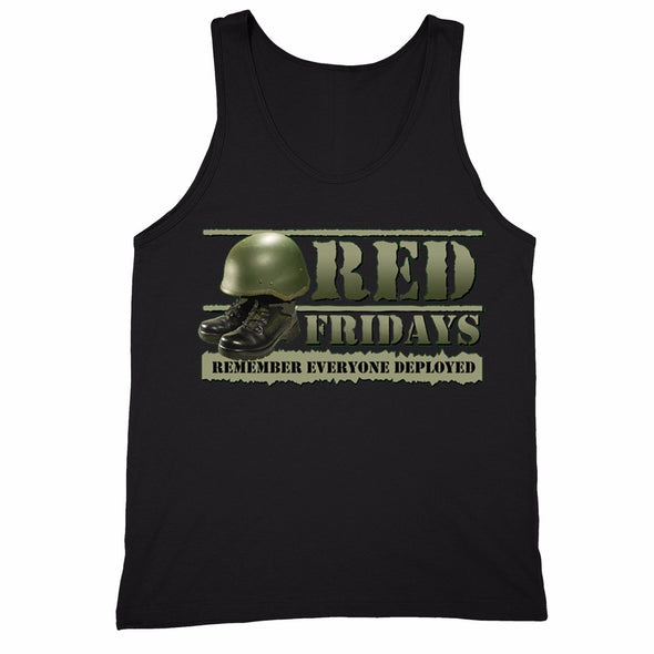 XtraFly Apparel Men's R.E.D. Red Fridays Military Pow Mia Tank-Top