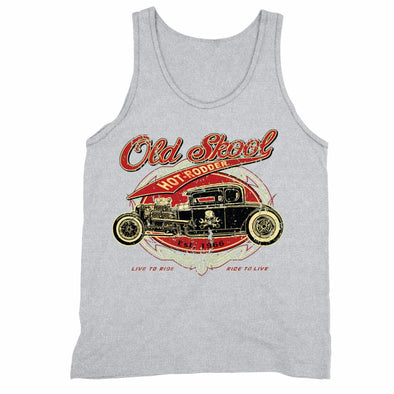 XtraFly Apparel Men's Old Skool Hot Rodder Car Truck Garage Tank-Top