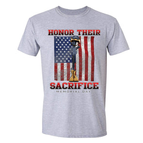 XtraFly Apparel Men's Honor Sacrifice Military Pow Mia Crewneck Short Sleeve T-shirt