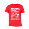XtraFly Apparel Men's Ya Filthy Animal Ugly Christmas Crewneck Short Sleeve T-shirt