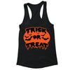 XtraFly Apparel Women's Trick or Treat Bats Halloween Pumpkin Racer-back Tank-Top