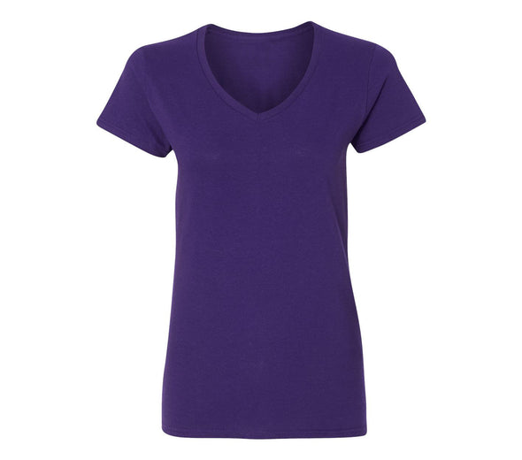 XtraFly Apparel Women's Active Plain Basic V-neck Short Sleeve T-shirt Purple