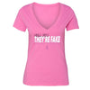 XtraFly Apparel Women's Breast Cancer Awareness V-neck Short Sleeve T-shirt
