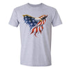 XtraFly Apparel Men's American Flag Distressed 4th of July Crewneck Short Sleeve T-shirt