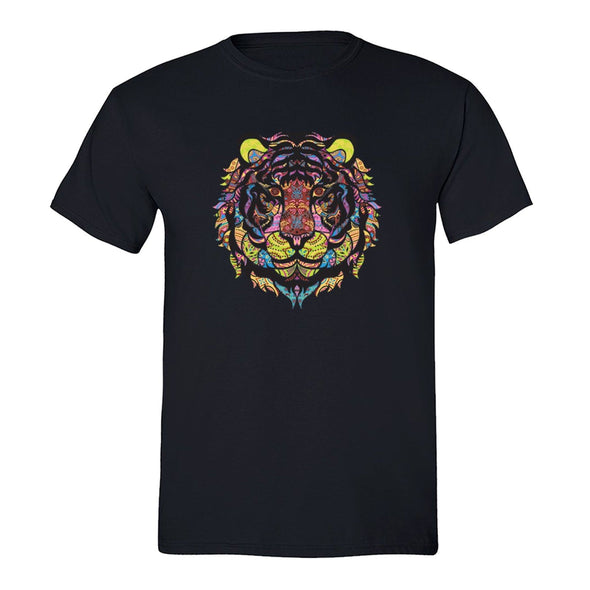 XtraFly Apparel Men's Tiger Pink Tribal Animal Crewneck Short Sleeve T-shirt