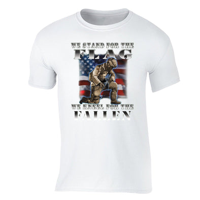 XtraFly Apparel Men's Kneel For Fallen American Pride Crewneck Short Sleeve T-shirt