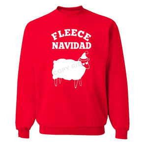 XtraFly Apparel Fleece Navidad Ugly Christmas Pullover Crewneck-Sweatshirt