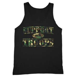 XtraFly Apparel Men's Support Our Troops Camo Military Pow Mia Tank-Top